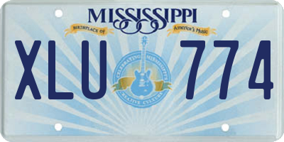 MS license plate XLU774