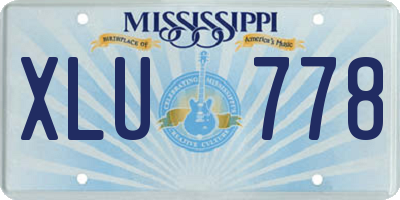 MS license plate XLU778