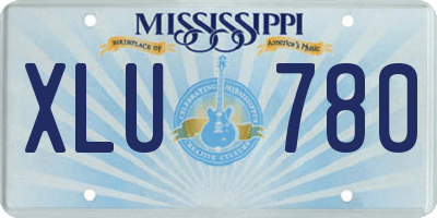 MS license plate XLU780