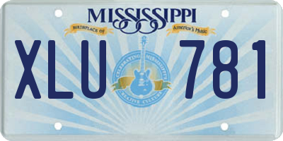 MS license plate XLU781