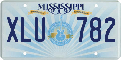 MS license plate XLU782