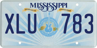 MS license plate XLU783