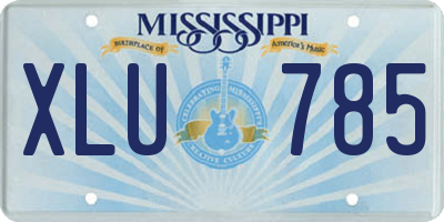 MS license plate XLU785