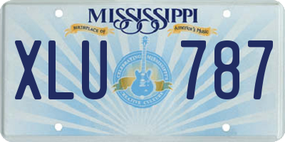 MS license plate XLU787