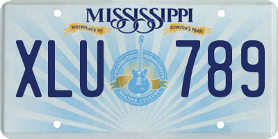 MS license plate XLU789