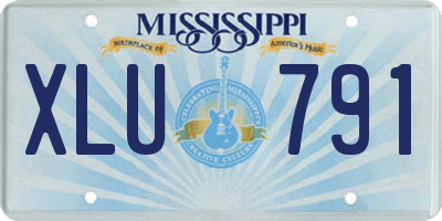 MS license plate XLU791