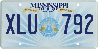 MS license plate XLU792