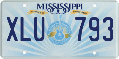 MS license plate XLU793