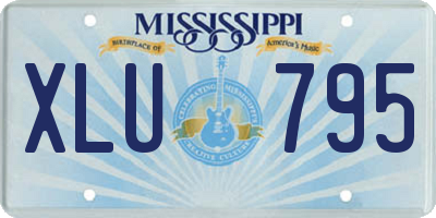 MS license plate XLU795