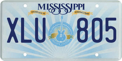 MS license plate XLU805