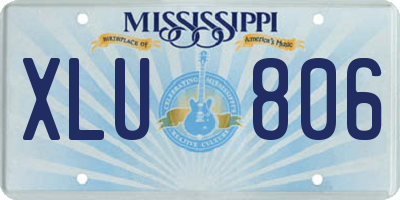 MS license plate XLU806