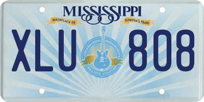 MS license plate XLU808