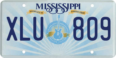 MS license plate XLU809