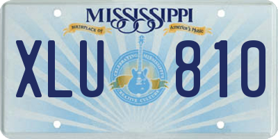 MS license plate XLU810