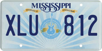 MS license plate XLU812