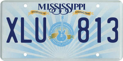 MS license plate XLU813