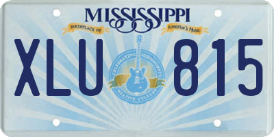 MS license plate XLU815