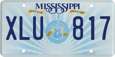 MS license plate XLU817