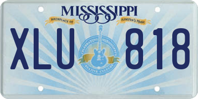 MS license plate XLU818