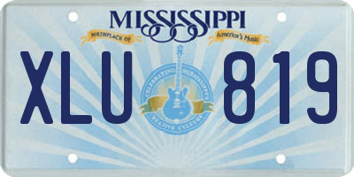 MS license plate XLU819