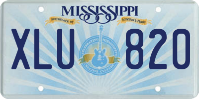 MS license plate XLU820