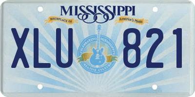 MS license plate XLU821