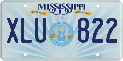 MS license plate XLU822