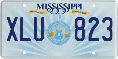 MS license plate XLU823