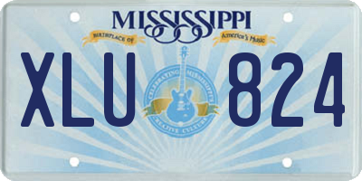 MS license plate XLU824
