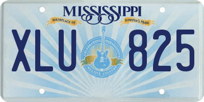 MS license plate XLU825