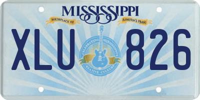 MS license plate XLU826