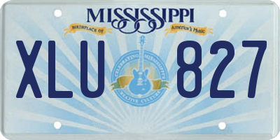 MS license plate XLU827