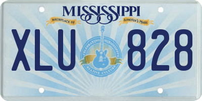 MS license plate XLU828