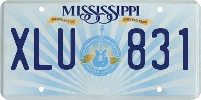 MS license plate XLU831