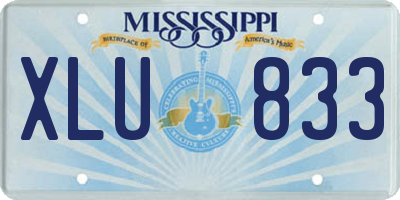 MS license plate XLU833