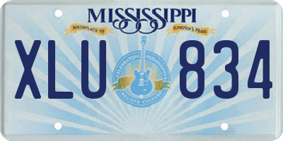 MS license plate XLU834