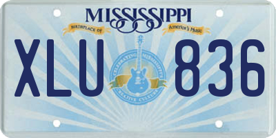 MS license plate XLU836