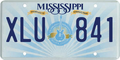 MS license plate XLU841