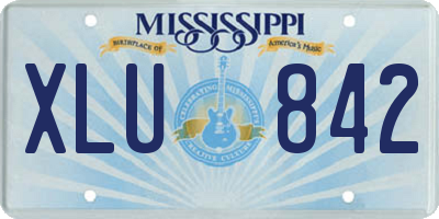 MS license plate XLU842