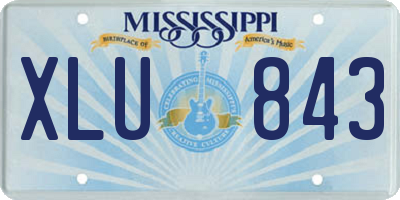 MS license plate XLU843