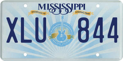 MS license plate XLU844