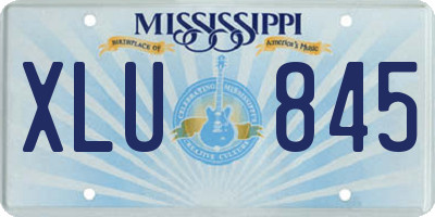 MS license plate XLU845