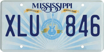 MS license plate XLU846