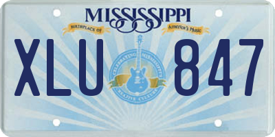 MS license plate XLU847