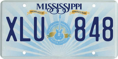 MS license plate XLU848