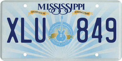 MS license plate XLU849