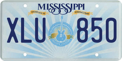 MS license plate XLU850