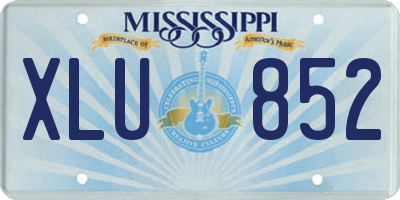 MS license plate XLU852