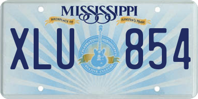 MS license plate XLU854