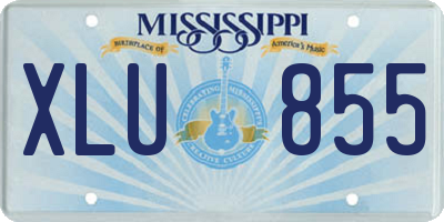 MS license plate XLU855